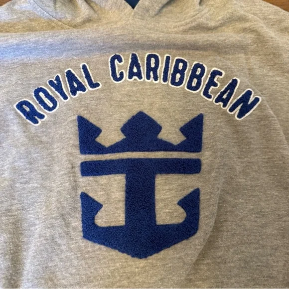 Royal Caribbean Hoodie Women’s Large Gray Cruise Sweatshirt Logo Pullover - Picture 2 of 7